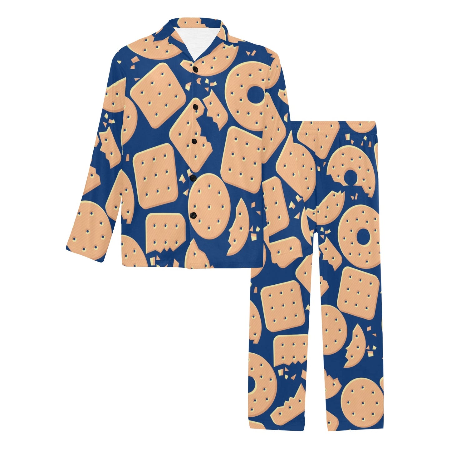 Cracker Pattern Print Design 03 Men's Long Pajama Set