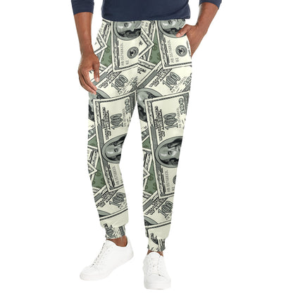 Dollar Design Print Pattern JJ0120 Men's Casual Track Pants