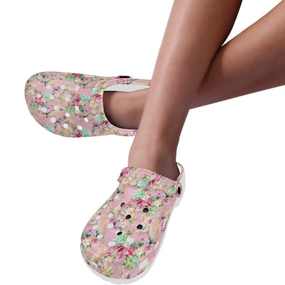 Unicorn Princess with Rose Unisex Clogs Shoes