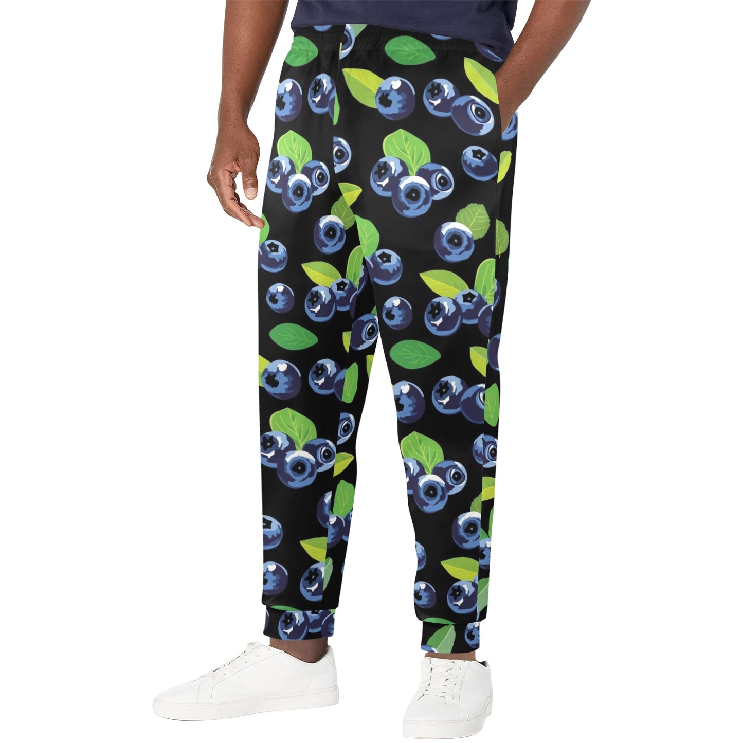 Blueberry Pattern Print Design BB03 Men's Casual Track Pants