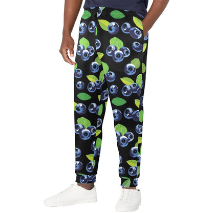 Blueberry Pattern Print Design BB03 Men's Casual Track Pants