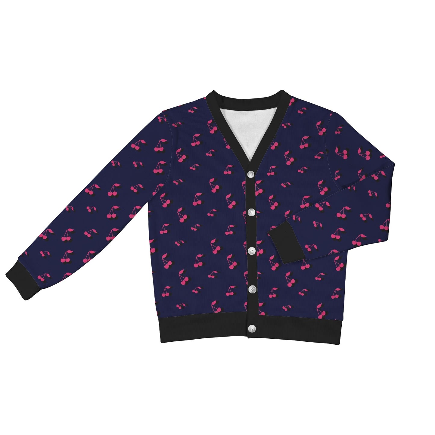 Cherry Pattern Print Design 02 Women's Cardigan