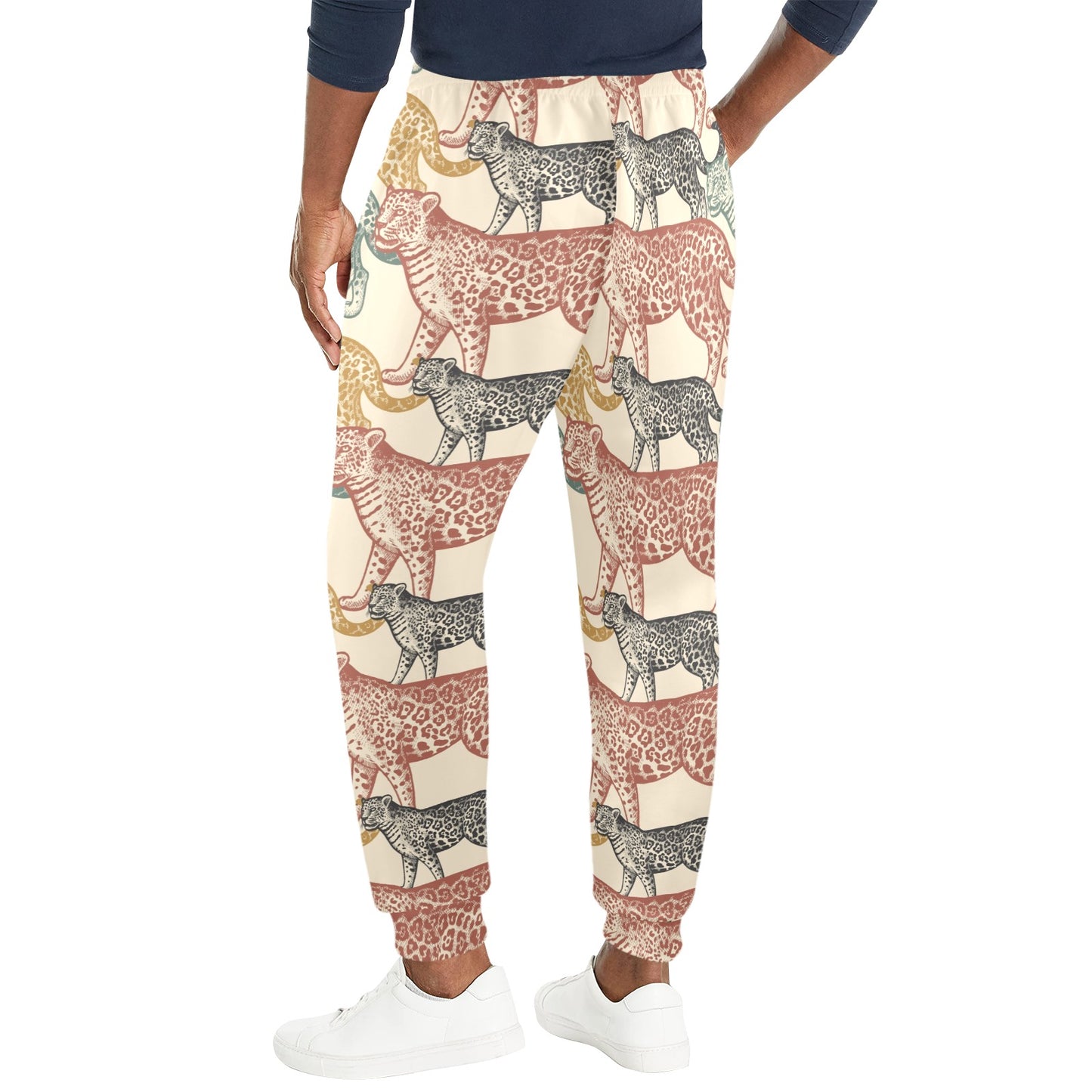 Jaguar Pattern Print Design 01 Men's Casual Track Pants