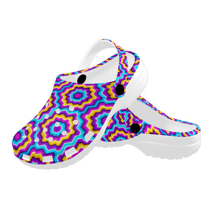 Optical illusion Techno Movement Unisex Clogs Shoes
