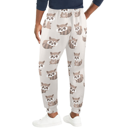 Raccoon Pattern Print Design A05 Men's Casual Track Pants