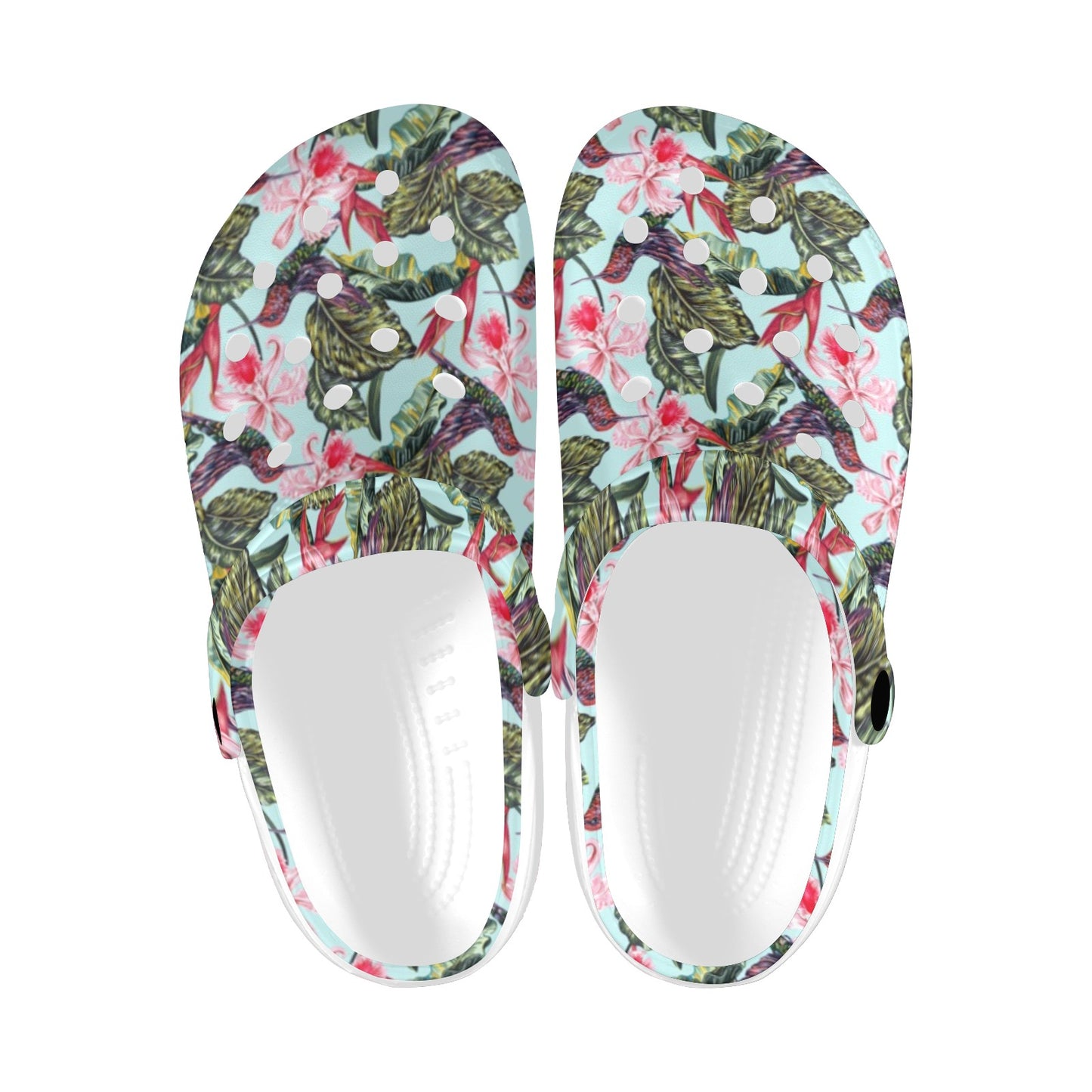 Hummingbird Cute Themed Print Unisex Clogs Shoes