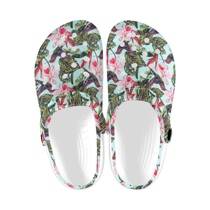 Hummingbird Cute Themed Print Unisex Clogs Shoes