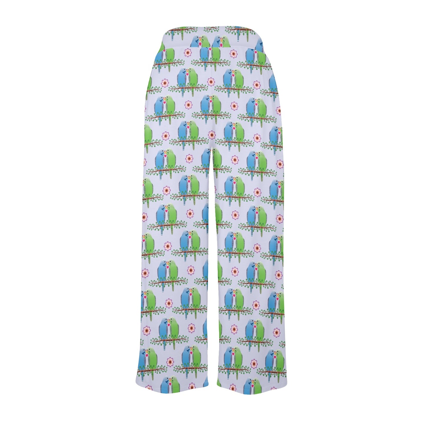 Budgerigar Pattern Print Design 05 Women's Wide Leg Lounge Pants