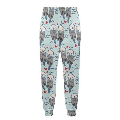 Sea Otter Pattern Print Design 03 Men's Casual Track Pants
