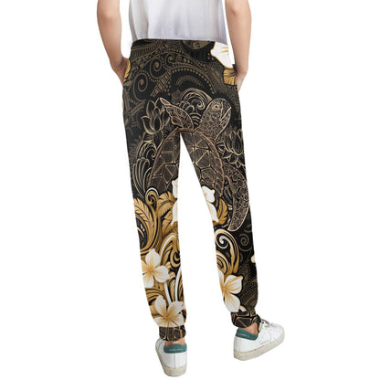 Polynesian Plumeria Sea Turtle Women's Casual Track Pants