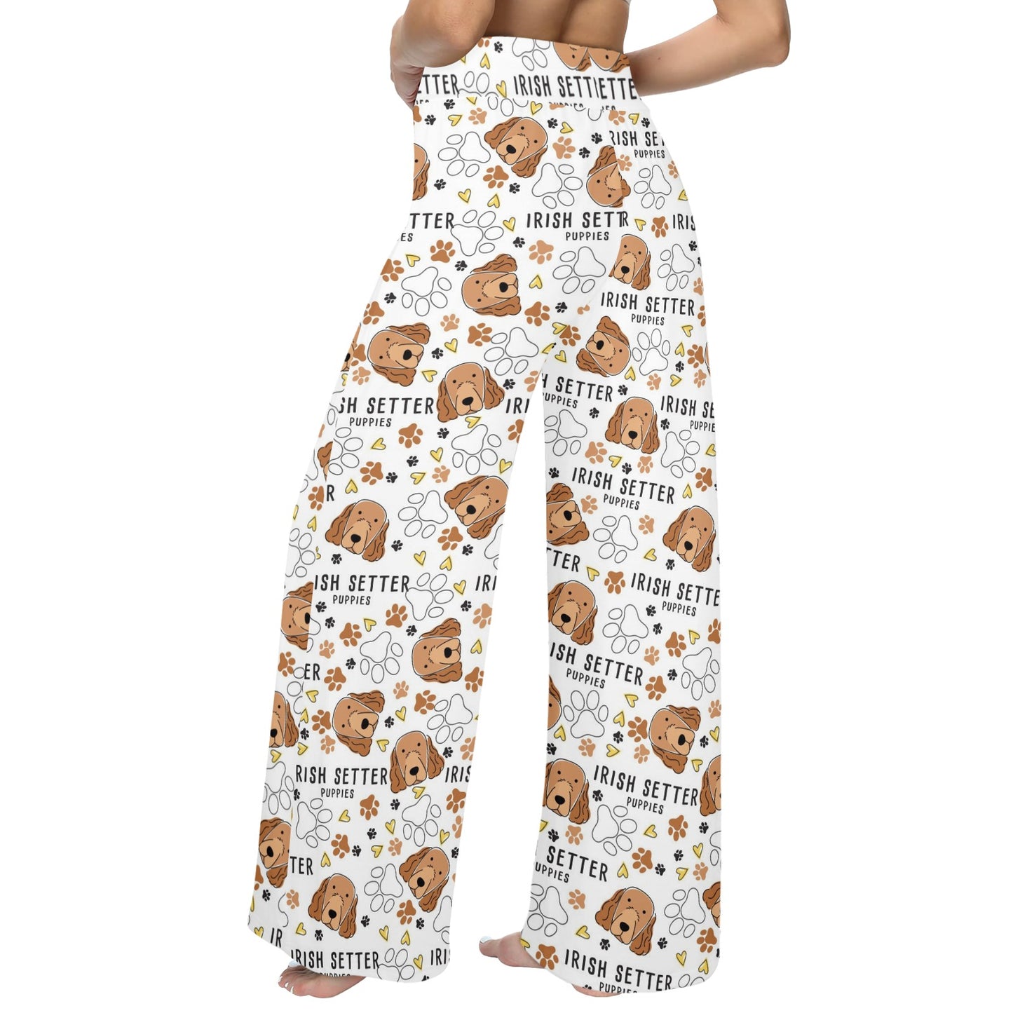 Setters Irish Print Design LKS301 Women's Wide Leg Lounge Pants