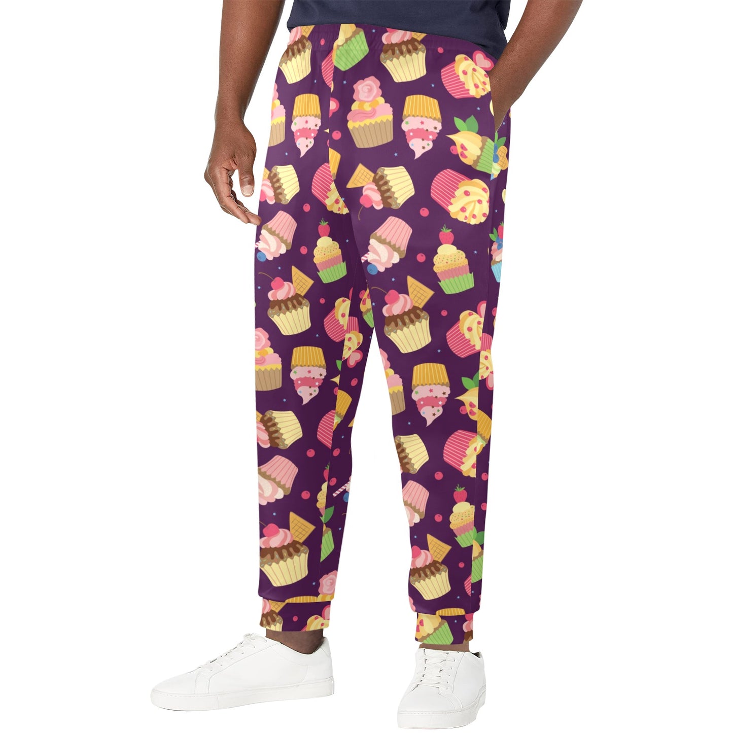Cupcake Pattern Print Design 05 Men's Casual Track Pants