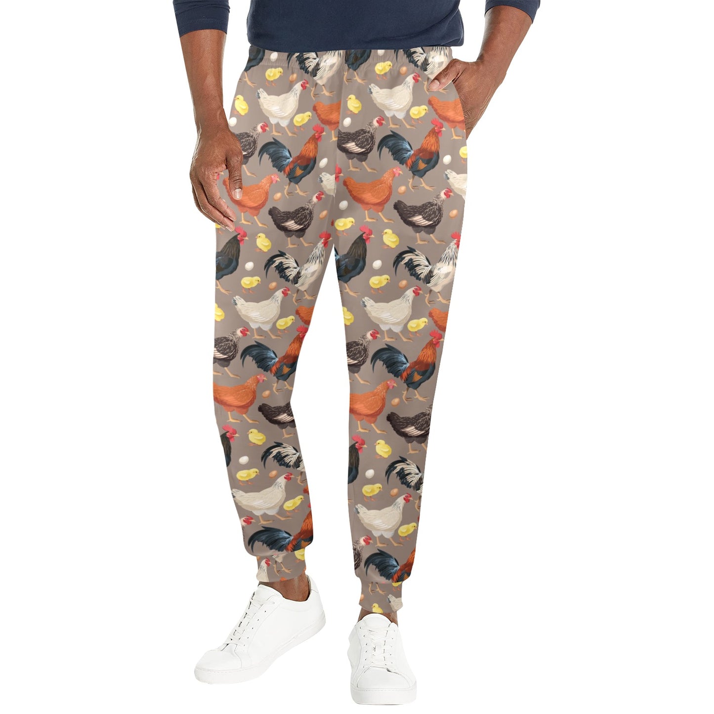 Chicken Evolution Pattern Men's Casual Track Pants
