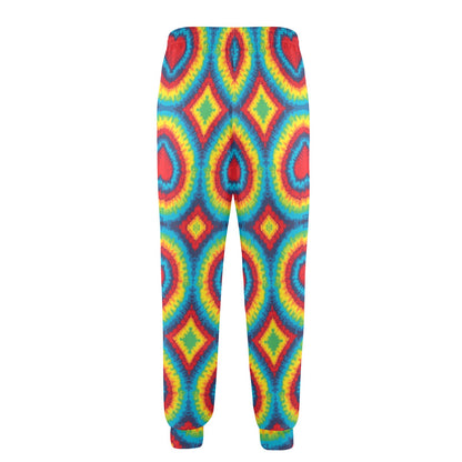 Tie Dye Heart shape Men's Casual Track Pants
