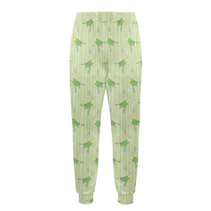 Budgerigar Pattern Print Design 02 Men's Casual Track Pants