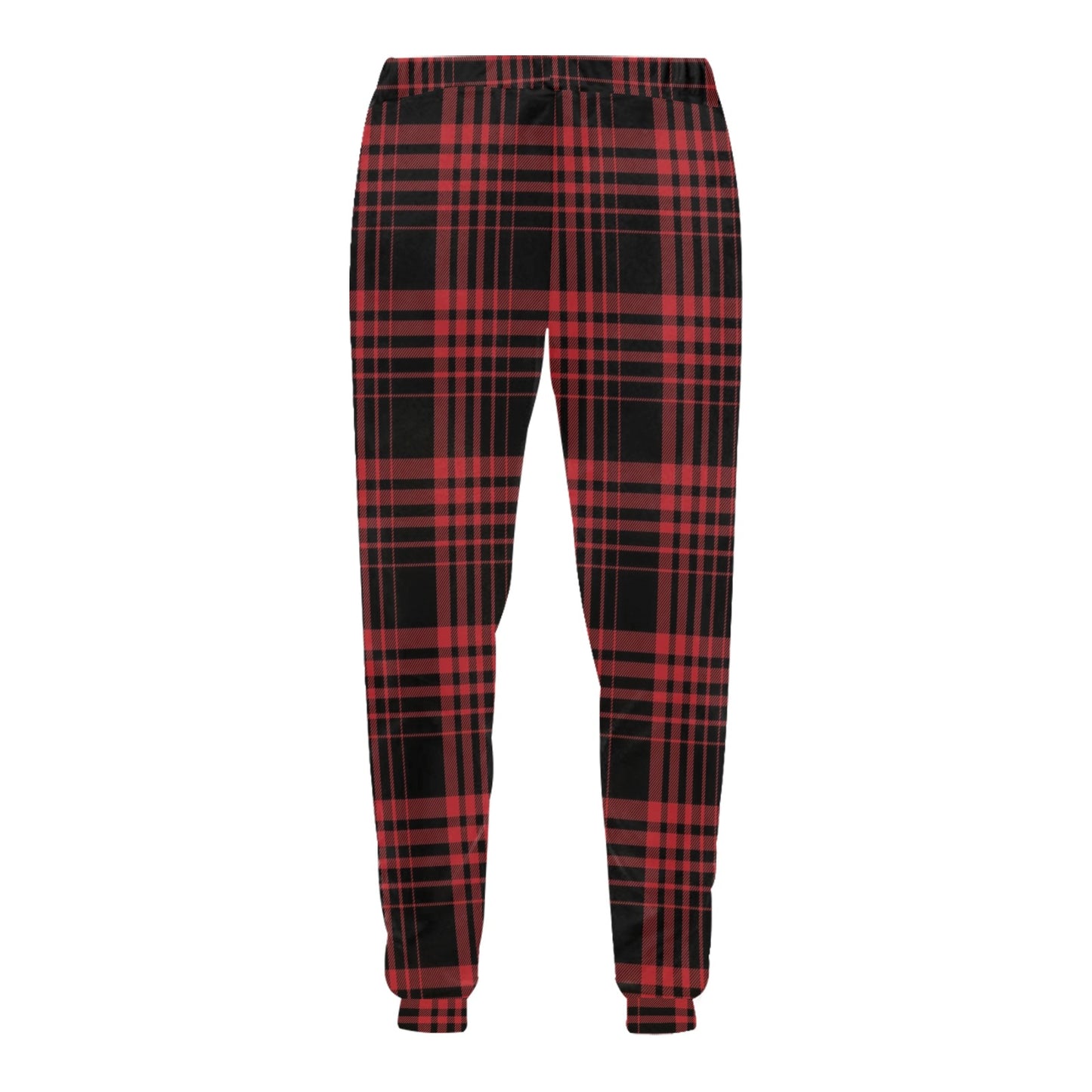 Tartan Red Black Print Design LKS303 Men's Sweatpants