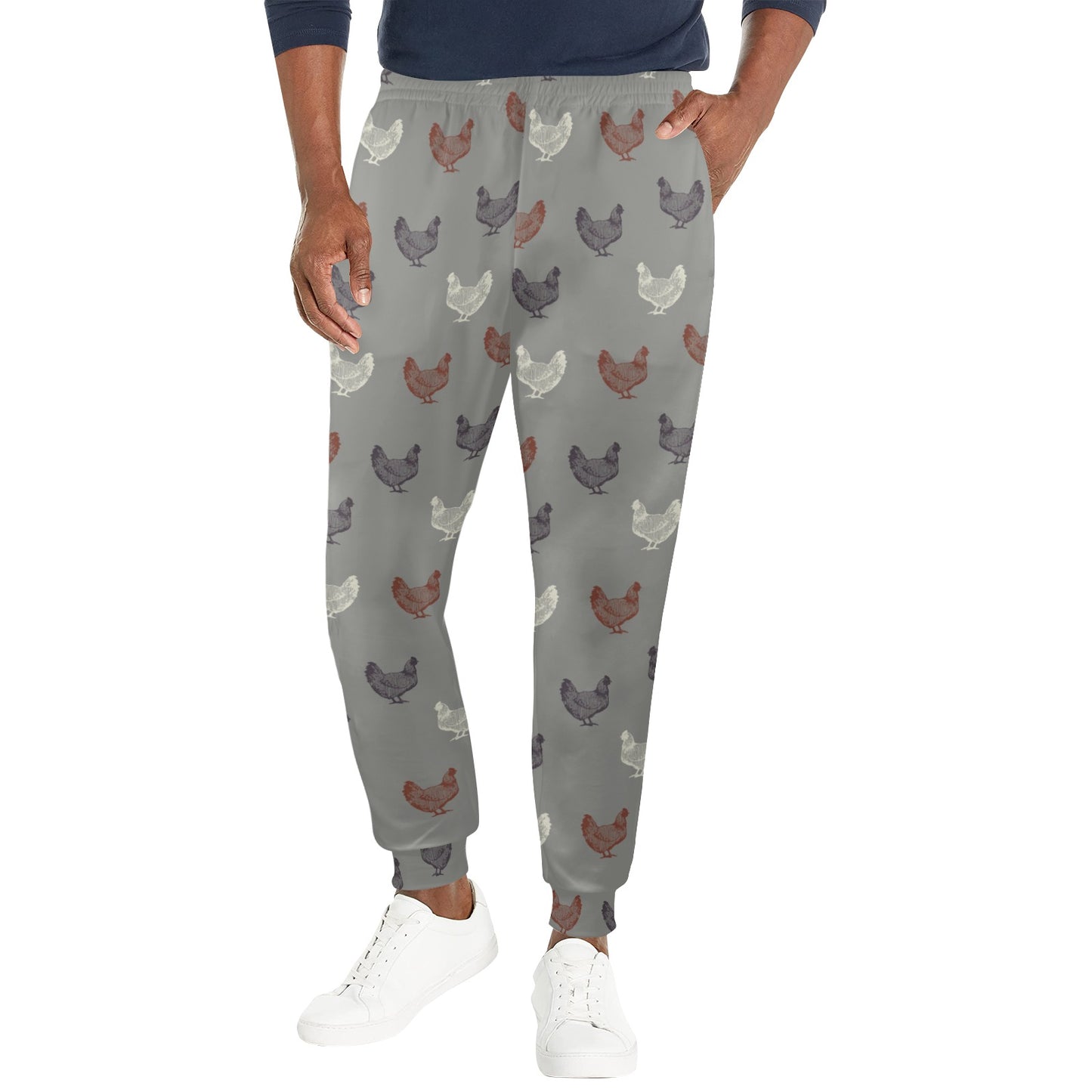 Chicken Pattern Print Design 01 Men's Casual Track Pants
