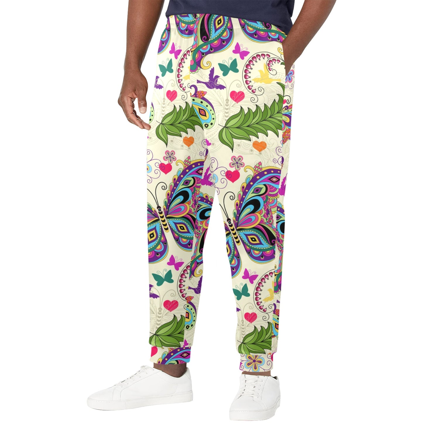 Butterfly Colorful Indian Style Men's Casual Track Pants