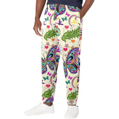 Butterfly Colorful Indian Style Men's Casual Track Pants
