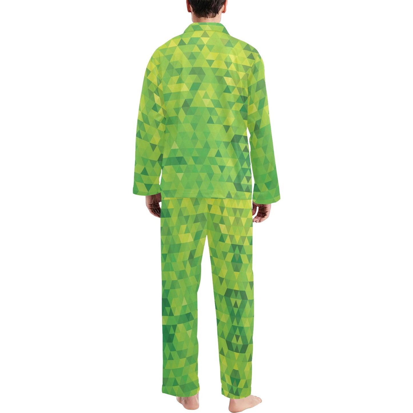 Geometric Print Design LKS402 Men's Long Pajama Set