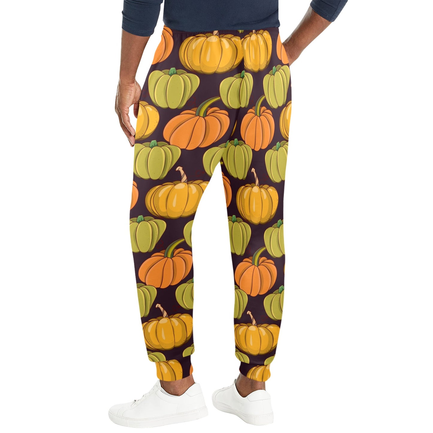 Pumpkin Pattern Print Design A01 Men's Casual Track Pants