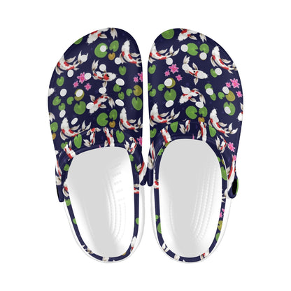 Koi Carp Pattern Design Themed Print Unisex Clogs Shoes