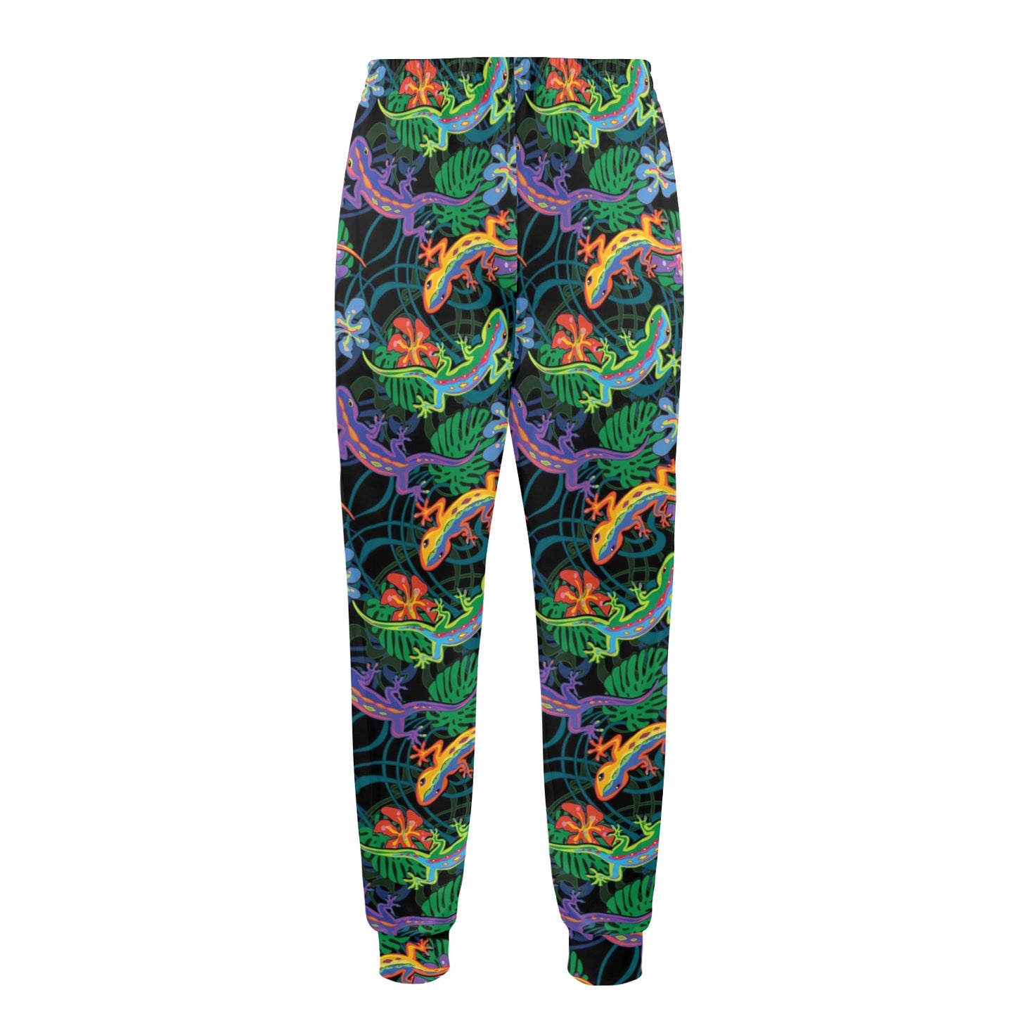 Gecko Colorful Pattern Print Design 01 Men's Casual Track Pants