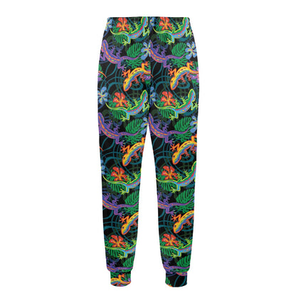 Gecko Colorful Pattern Print Design 01 Men's Casual Track Pants