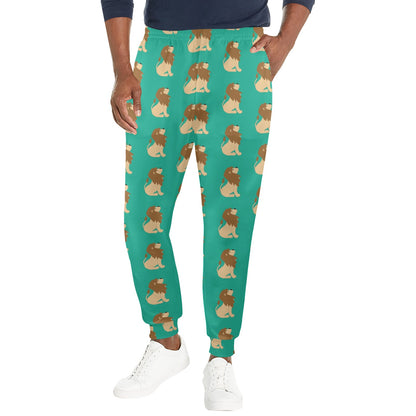 Lion Pattern Print Design 02 Men's Casual Track Pants