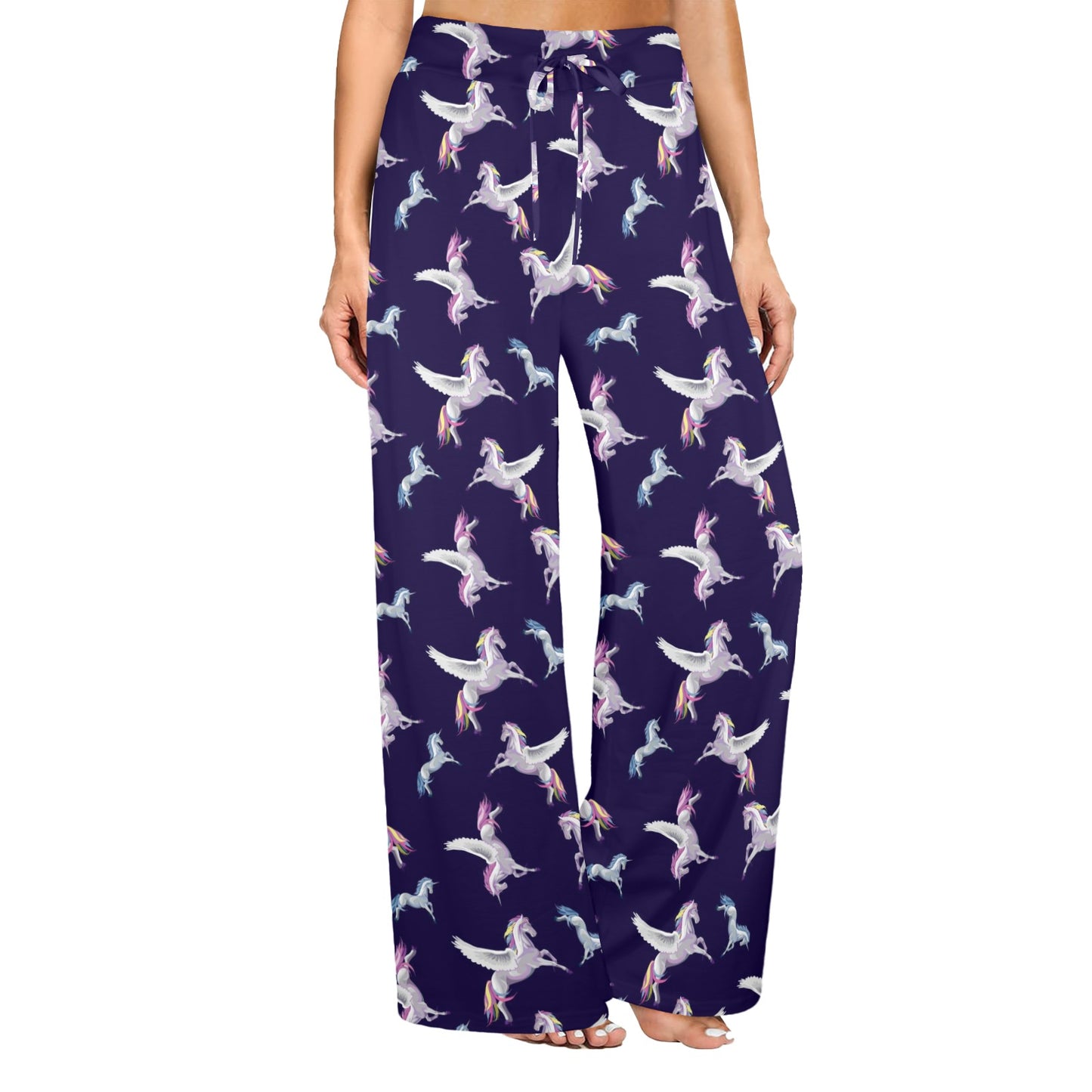 Pegasus Pattern Print Design 02 Women's Wide Leg Lounge Pants