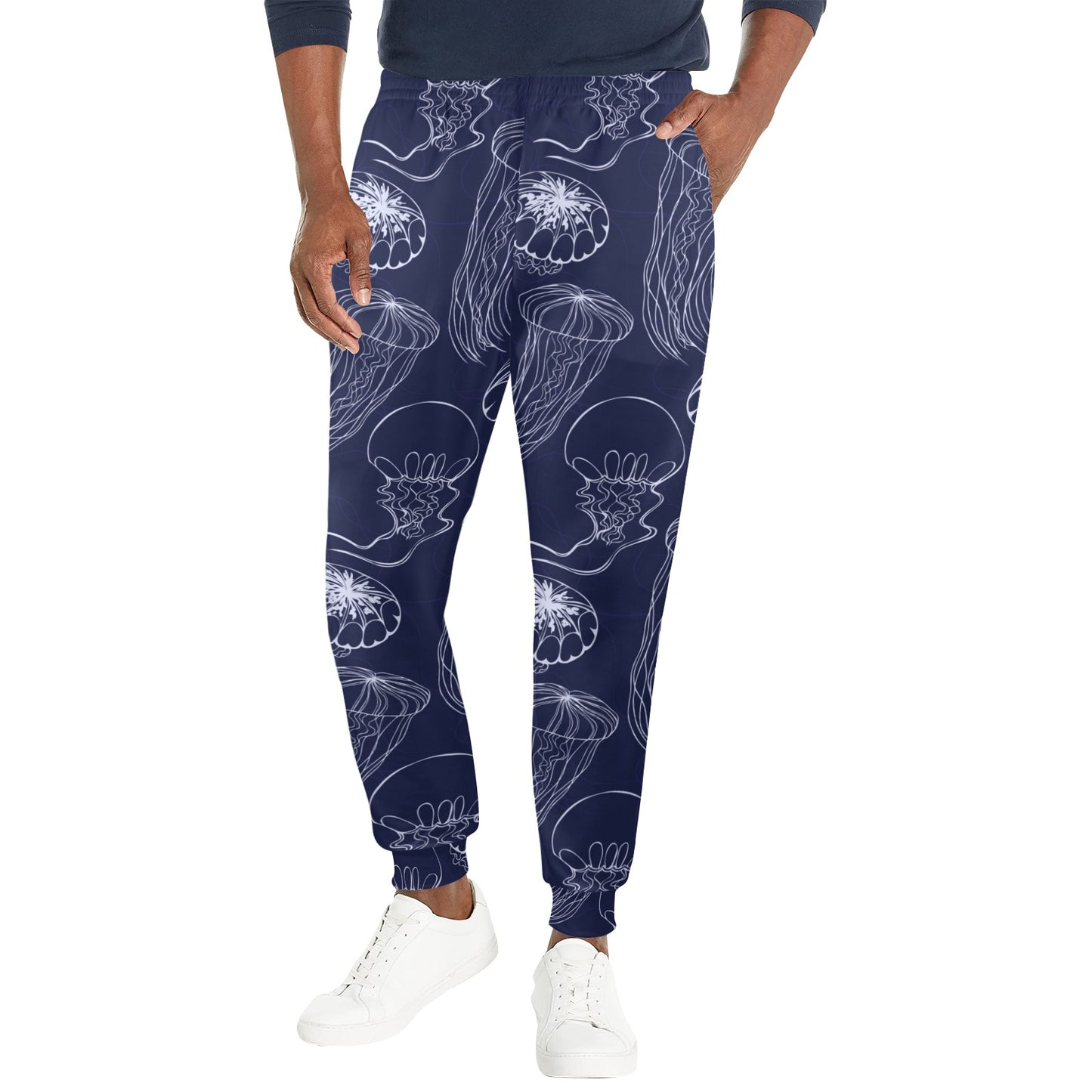 Jellyfish Pattern Print Design 05 Men's Casual Track Pants