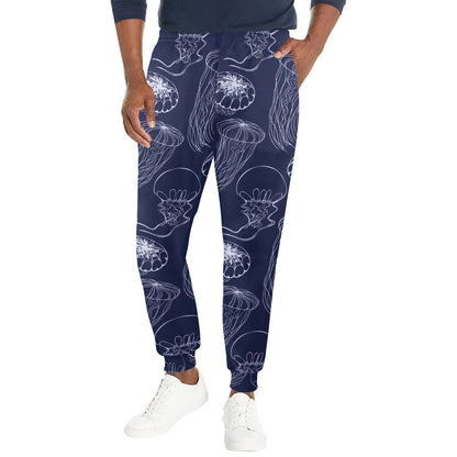 Jellyfish Pattern Print Design 05 Men's Casual Track Pants