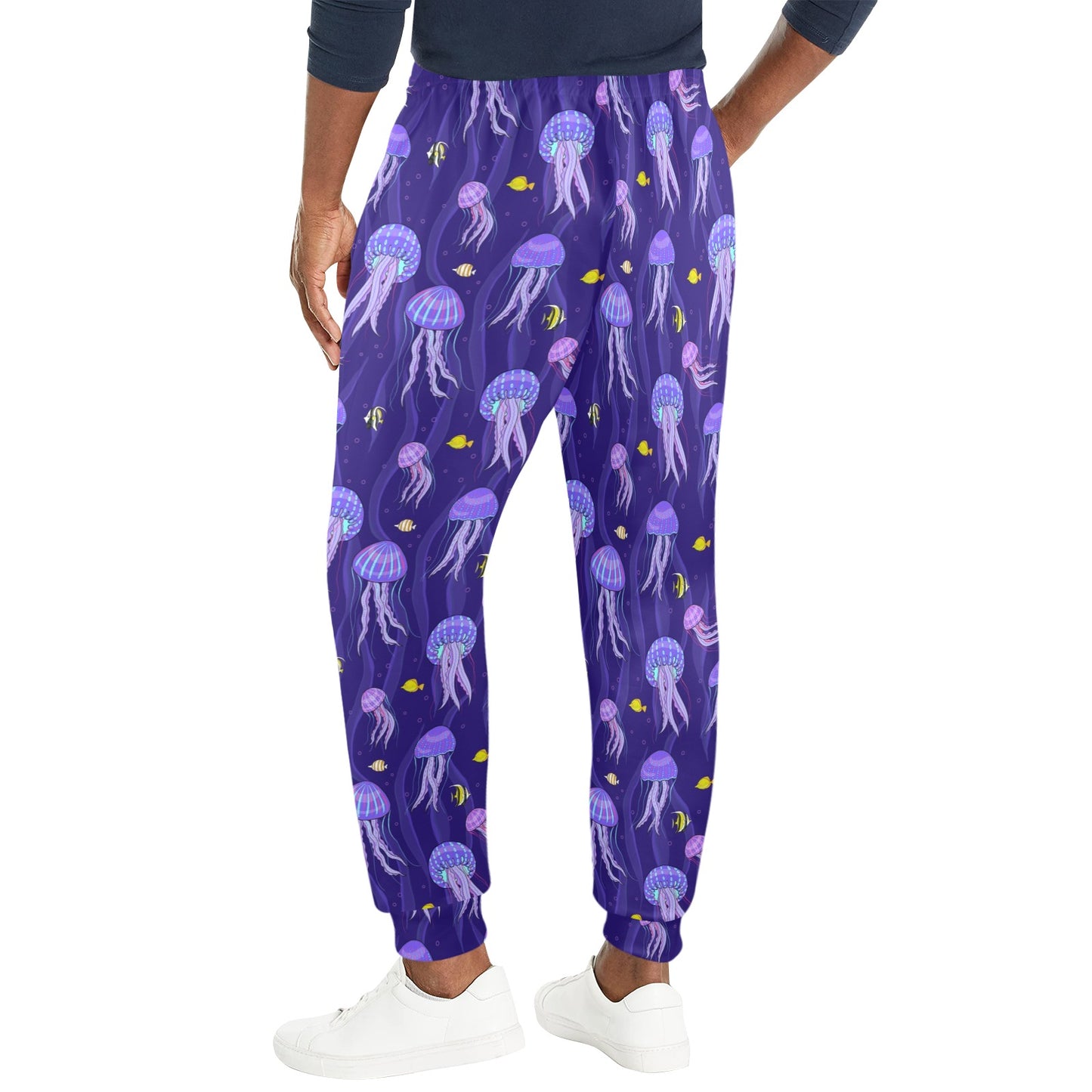 Jellyfish Style Print Men's Casual Track Pants