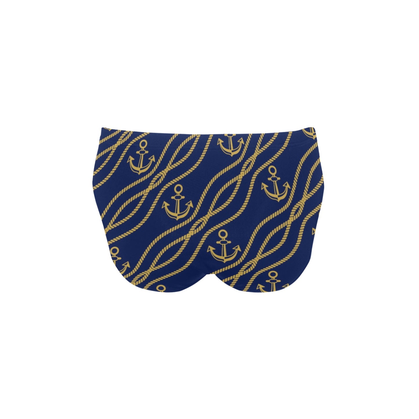 Nautical Anchor Rope Pattern Men's Swimming Briefs