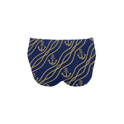 Nautical Anchor Rope Pattern Men's Swimming Briefs