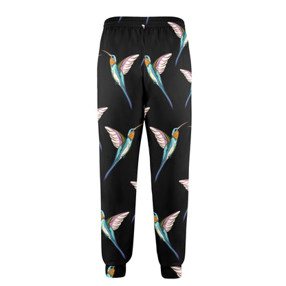 Hummingbird Pattern Print Design 06 Men's Casual Track Pants
