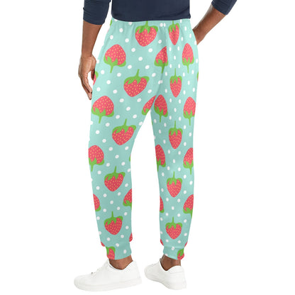 Strawberry Pattern Print Design SB06 Men's Casual Track Pants