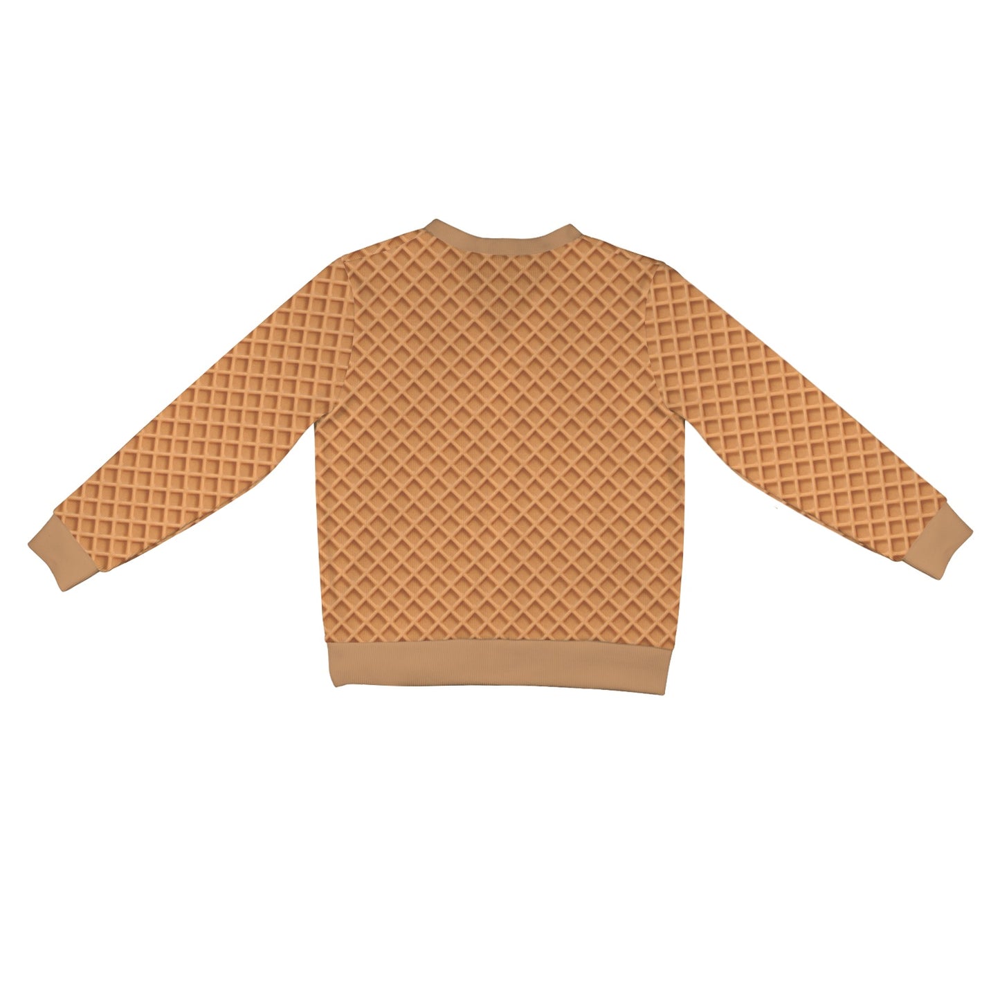 Waffle Texture Print Design LKS301 Women's Cardigan