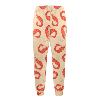 Prawn Pattern Print Design 02 Men's Casual Track Pants