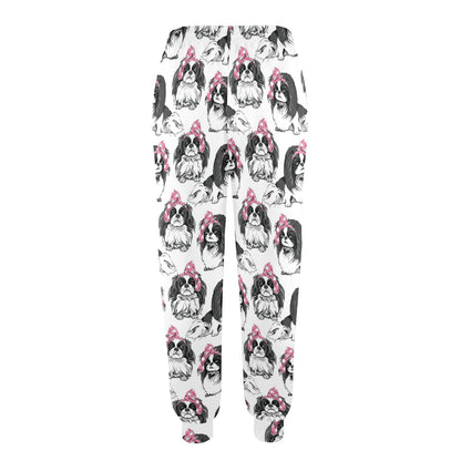 Japanese Chin Pattern Print Design 01 Women's Casual Track Pants