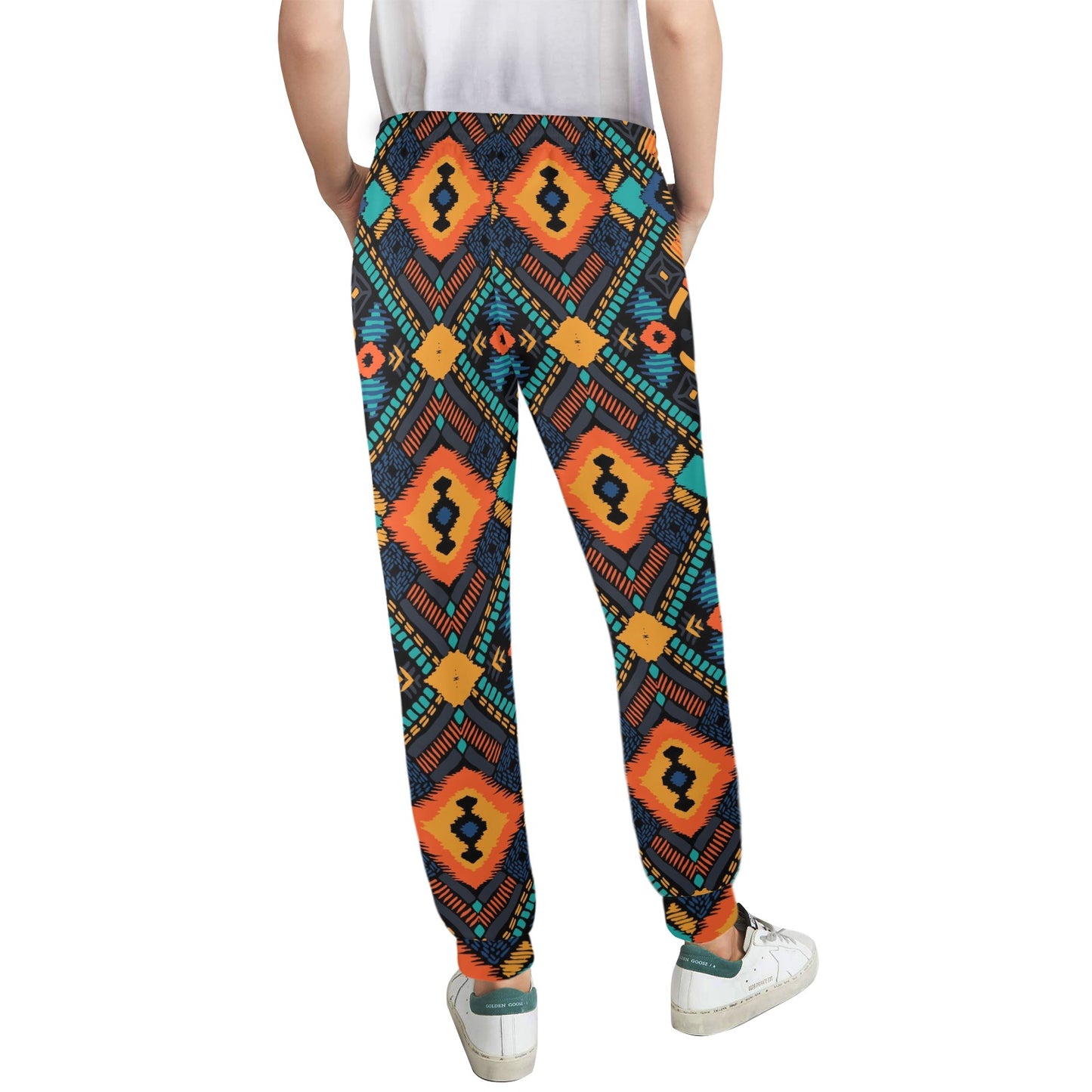 Kente Pattern Print Design 04 Women's Casual Track Pants