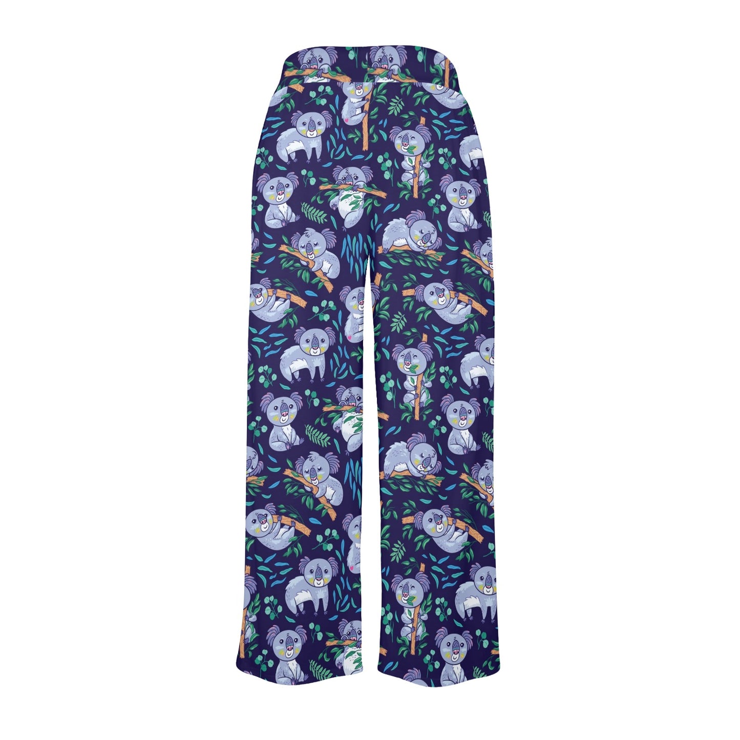 Koala Themed Design Print Women's Wide Leg Lounge Pants