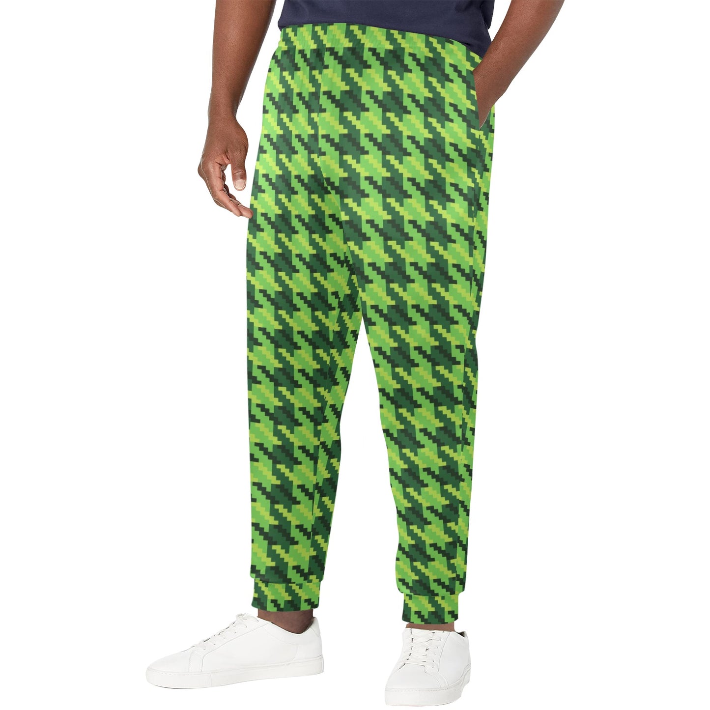 St Patricks Day Houndstooth Pattern Print LKS301 Men's Casual Track Pants