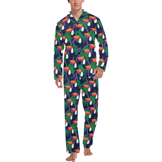 Toucan Print Design LKS302 Men's Long Pajama Set