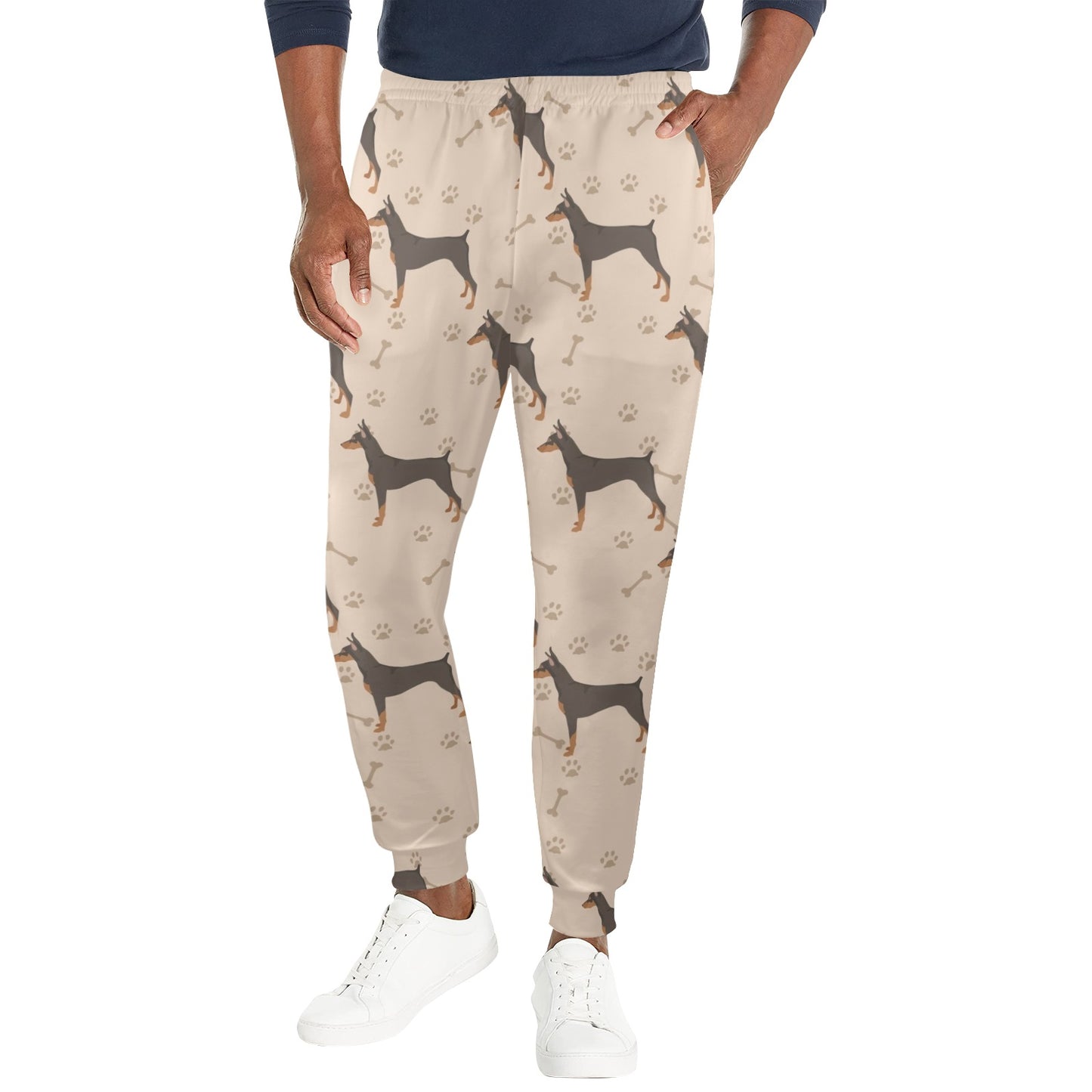 Doberman Pinschers Design Print Pattern JJ0112 Men's Casual Track Pants