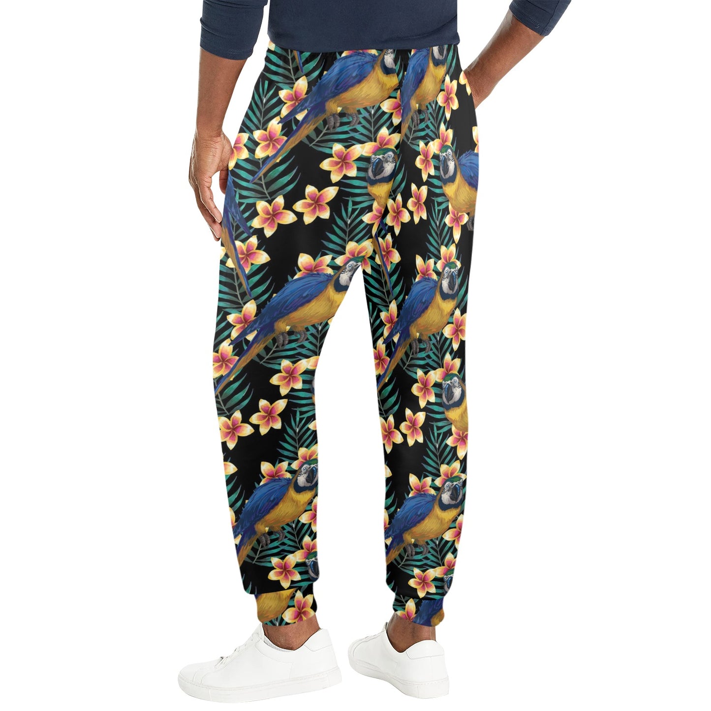 Macaw Pattern Print Design 03 Men's Casual Track Pants