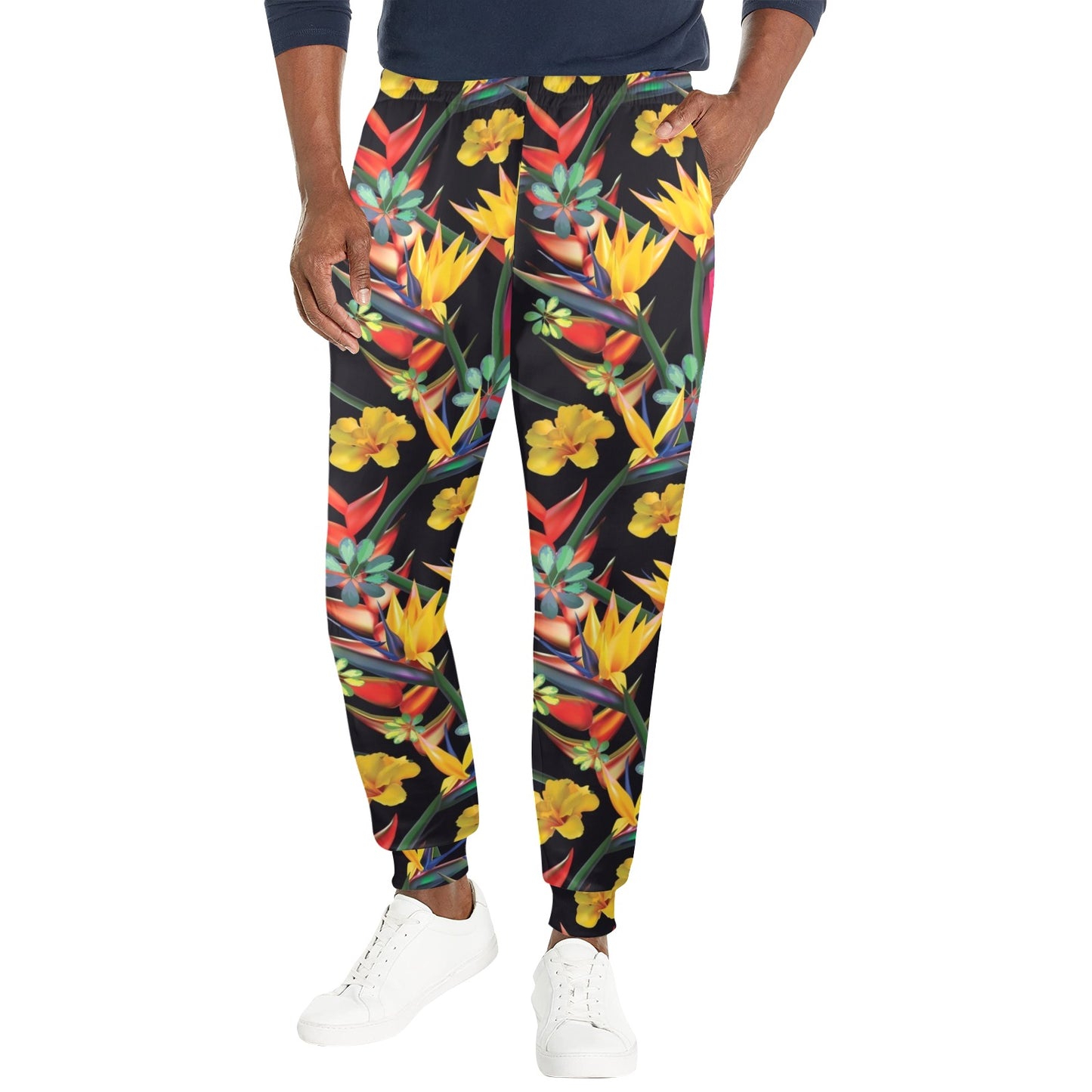 Bird Of Paradise Pattern Print Design BOP016 Men's Casual Track Pants