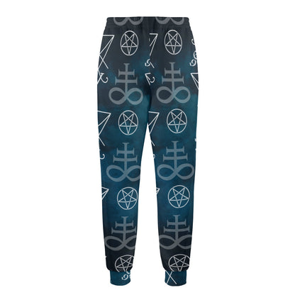 Pentagram Pattern Print Design A03 Men's Casual Track Pants