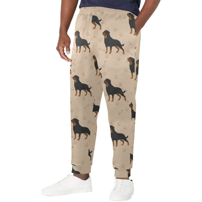 Rottweiler Pattern Print Design A01 Men's Casual Track Pants