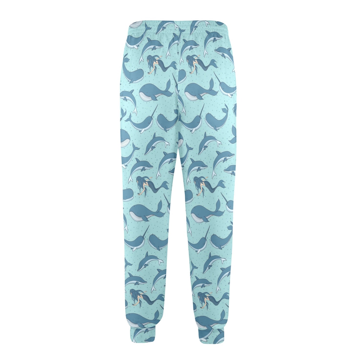 Narwhal Themed Print Men's Casual Track Pants